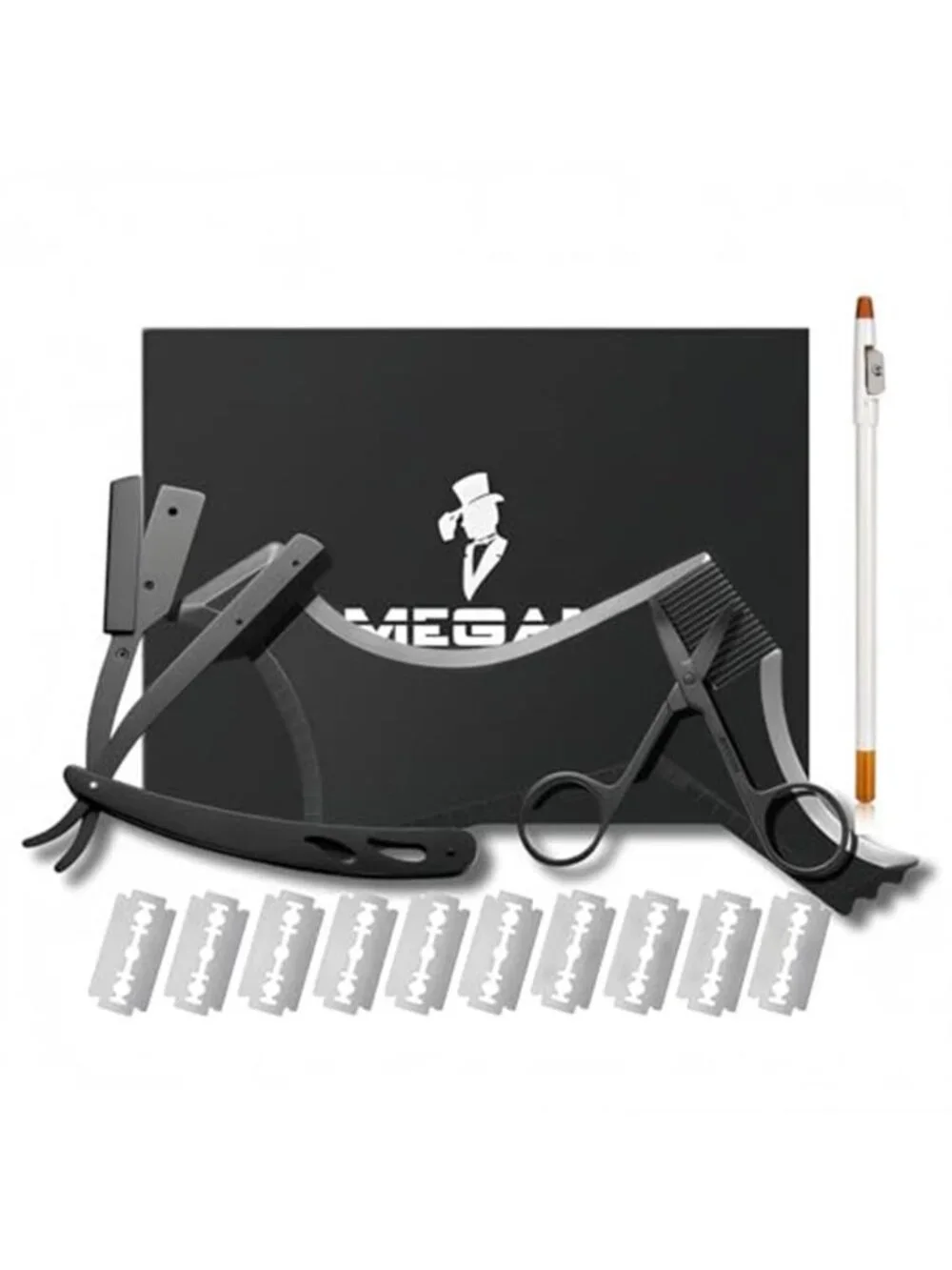 Beard shaping tool,5 piece set beard shaper for man